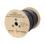 Cable Fotovoltaico Negro / Cobre Estañado / 6 mm² (10 AWG) / 2000V / Rollo de 500 m / / UL 4703 y TUV