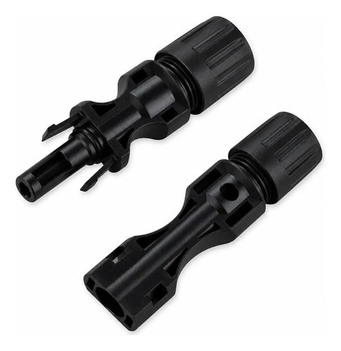 10 Conectores Mc4, 5 Hembras Y 5 Macho 10 Awg. Negro