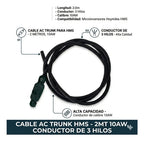 Kit Conector Y Cable Troncal Hms - Ac Trunk Cable Y Tapa Hms Negro