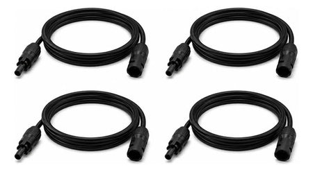 4 Extensiones Cable Fotovoltaico Con Mc4 1m Tongwei Solar Negro