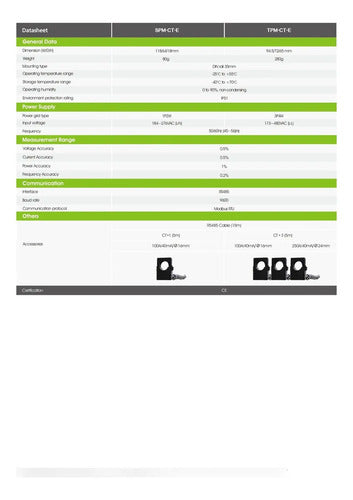 Medidor Growatt Tpm-ct-e Zero Export Donas 250a