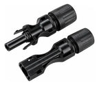 10 Conectores Mc4, 5 Hembras Y 5 Macho 8 Awg, 1500 Vdc Negro