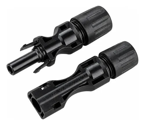 10 Conectores Mc4, 5 Hembras Y 5 Macho 8 Awg, 1500 Vdc Negro