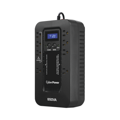CYBERPOWER EC650LCD UPS / No Break UPS de 650 VA/390 W, Topo
