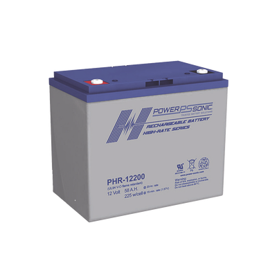 POWER SONIC PHR-12200-M6 Baterías Batería 12V, 58AH, Para Re