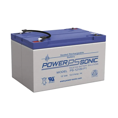 POWER SONIC PS-12100-F2 Baterías Batería 12V, 12AH, Para Res
