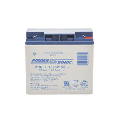 POWER SONIC PS-12180-F2 Baterías Batería 12V, 18AH, Para Res