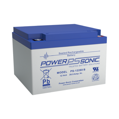 POWER SONIC PS-12260-B Baterías Batería 12V, 26AH, Para Resp