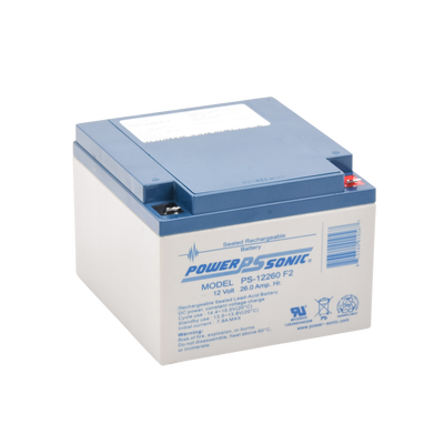 POWER SONIC PS-12260-F2 Baterías Batería 12V, 26AH, Para Res