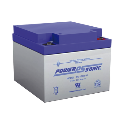 POWER SONIC PS-12260-F2 Baterías Batería 12V, 26AH, Para Res
