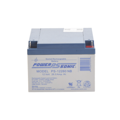 POWER SONIC PS-12260-NB Baterías Batería 12V, 26AH, Para Res
