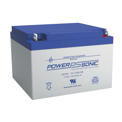 POWER SONIC PS-12260-NB2 Baterías Batería 12V, 26AH, Para Re