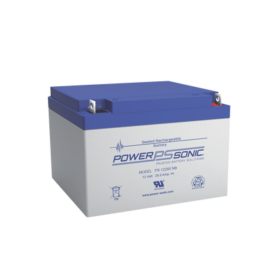 POWER SONIC PS-12260-T12 Baterías Batería 12V, 26AH, Para Re