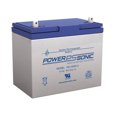 POWER SONIC PS-12550U Baterías Batería 12V, 55AH, Para Respa