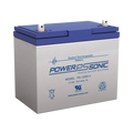 POWER SONIC PS-12550U Baterías Batería 12V, 55AH, Para Respa
