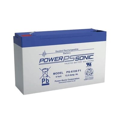POWER SONIC PS-6100-F1 Baterías Batería 6V, 12AH, Para Respa