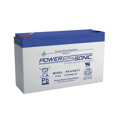 POWER SONIC PS-6100-F2 Baterías Batería 6V, 12AH, Para Respa