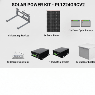 SYSCOM PL1224GRCV2 Kits Solares Kit Solar de 35 W con PoE 80