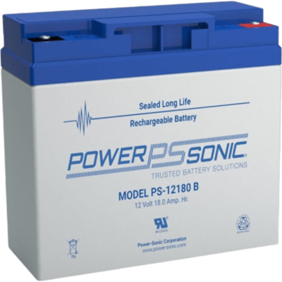 POWER SONIC PS-12180-B Baterías Batería 12V, 18AH, Para Resp