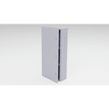 Gabinete para instalación de 3 Baterías , Fabricado en Lámina Galvanizada, Accesorios para poste (No incluidos)