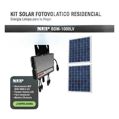 NEP BDM1000LVKIT Kit Solar Interconexión 1kW 127Vca